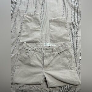 Women’s Cream Straight Leg Corduroy Pants